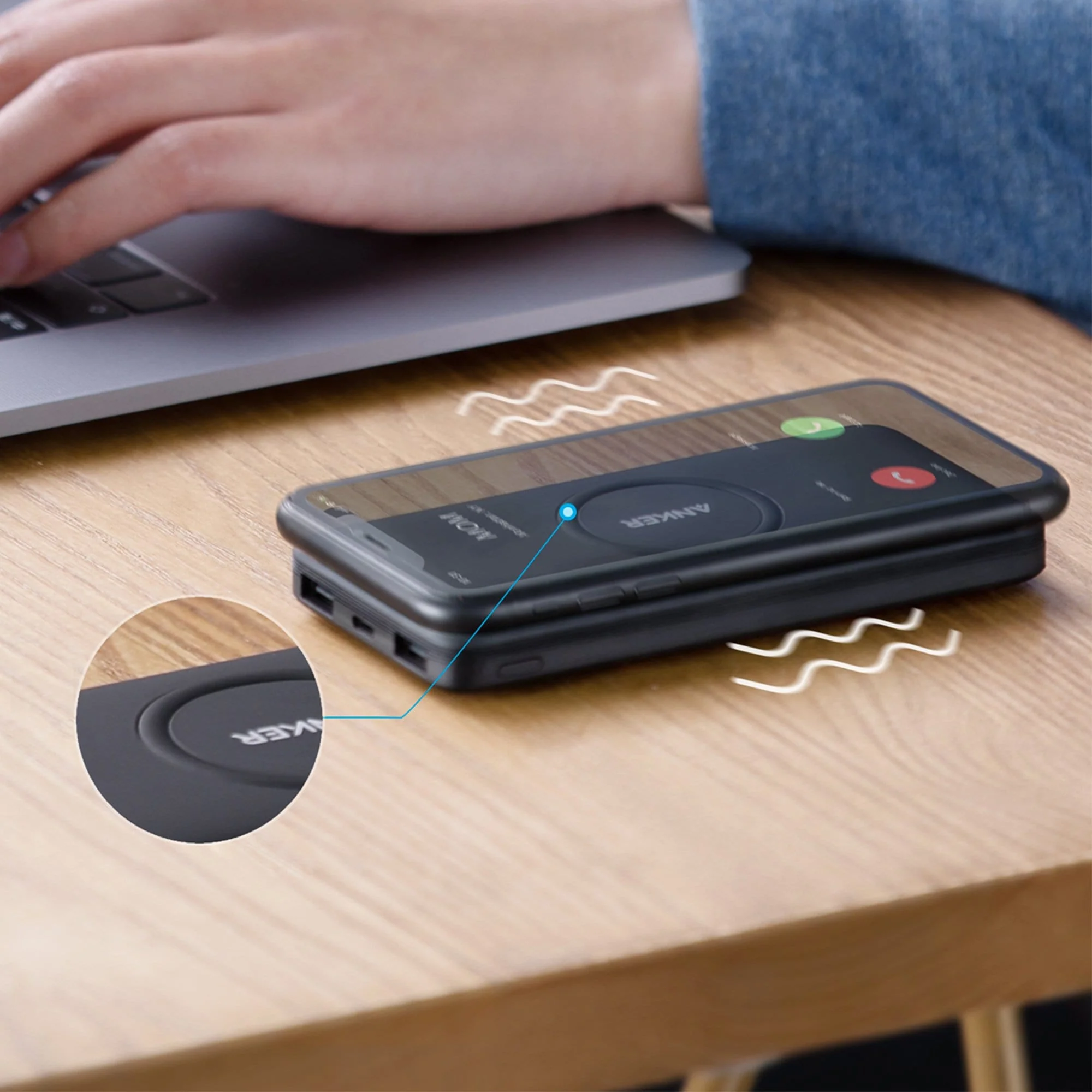 Anker PowerCore 10000 Wireless - Black Plastic - Image 6