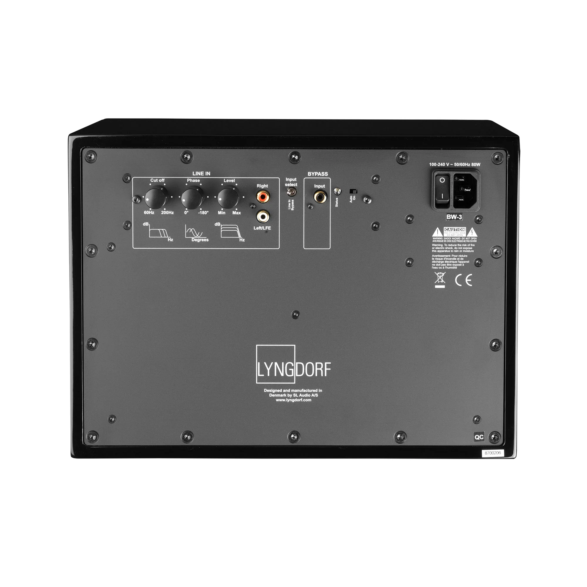 Lyngdorf BW-3 Subwoofer with Gabriel® fabric cover - Image 8