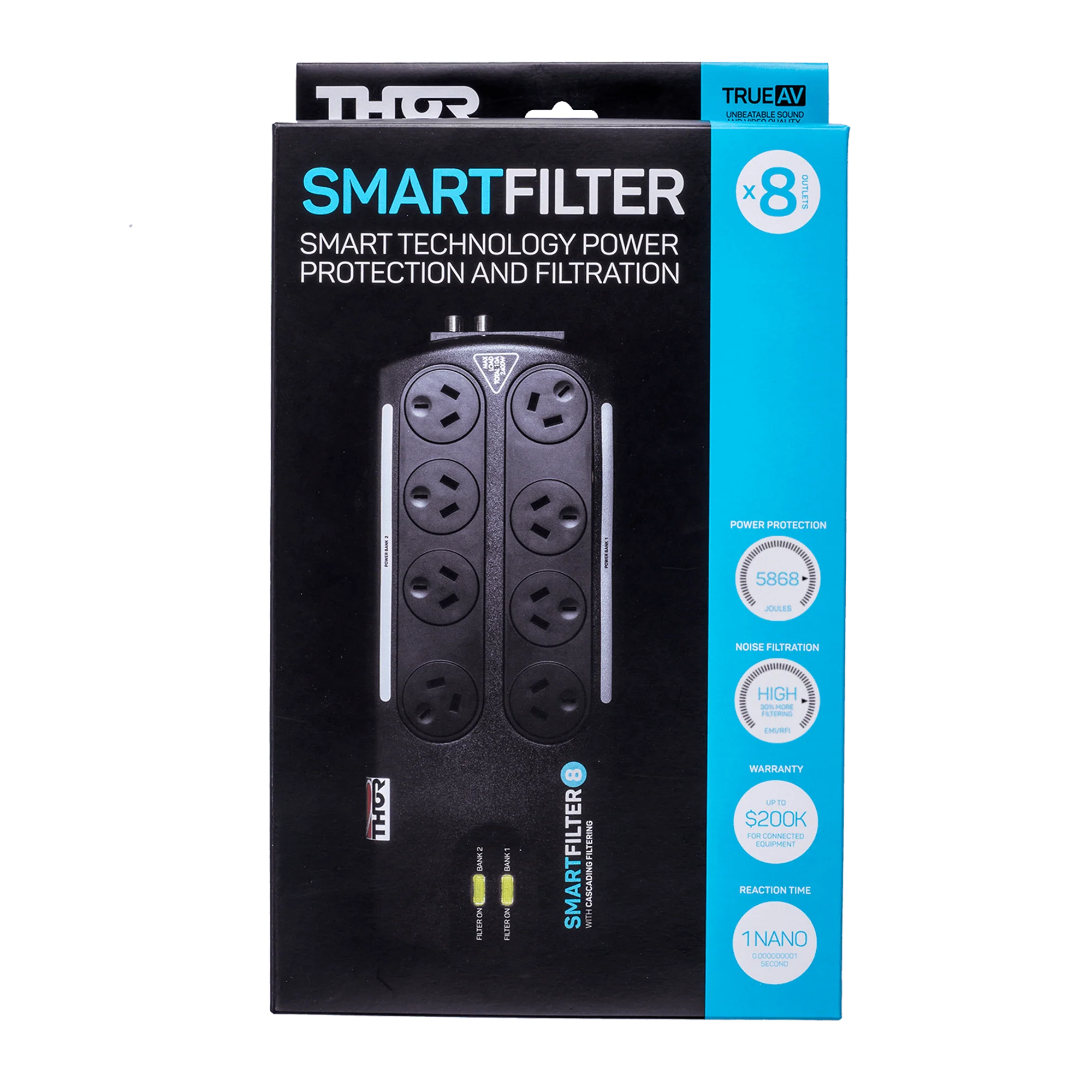 THOR B8+ 8-Way Surge Protector with Advanced Filtration - Image 4