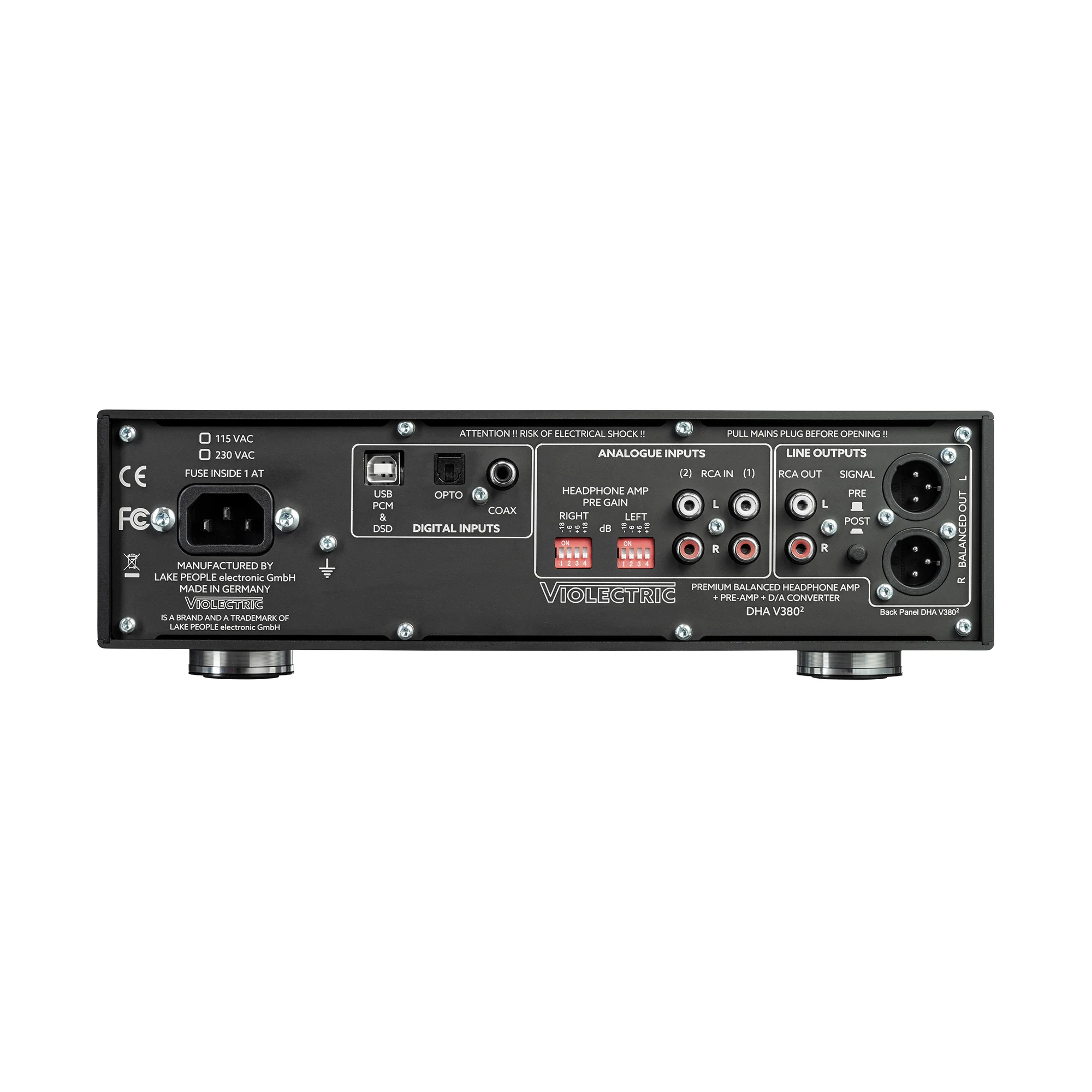 Violectric DHA V380² Balanced Headphone Amplifier & DAC - Image 4